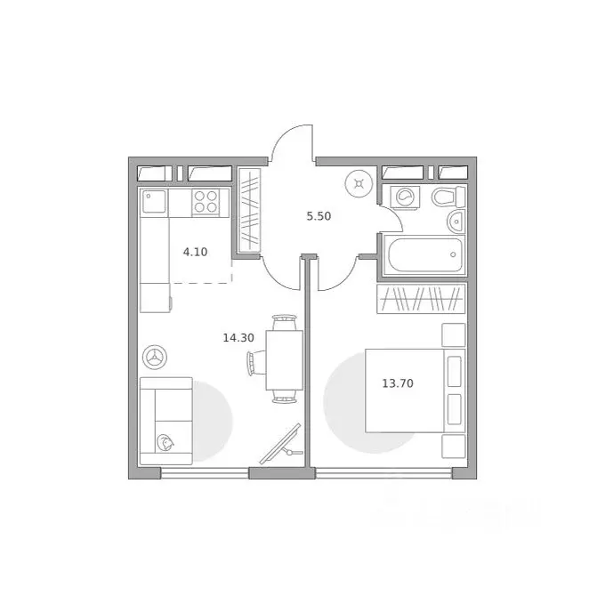 2-к кв. Московская область, Долгопрудный Гранитный мкр, Бригантина ... - Фото 1
