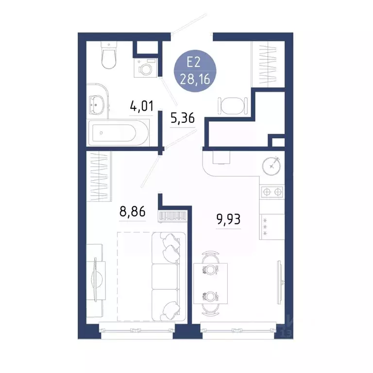 1-к кв. Рязанская область, Рязанский муниципальный округ, с. Дядьково ... - Фото 1