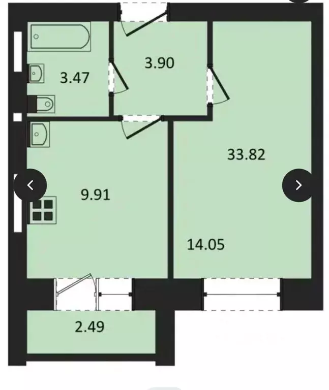 1-к кв. Марий Эл, Медведевский район, Пекшиксолинское с/пос, пос. ... - Фото 2