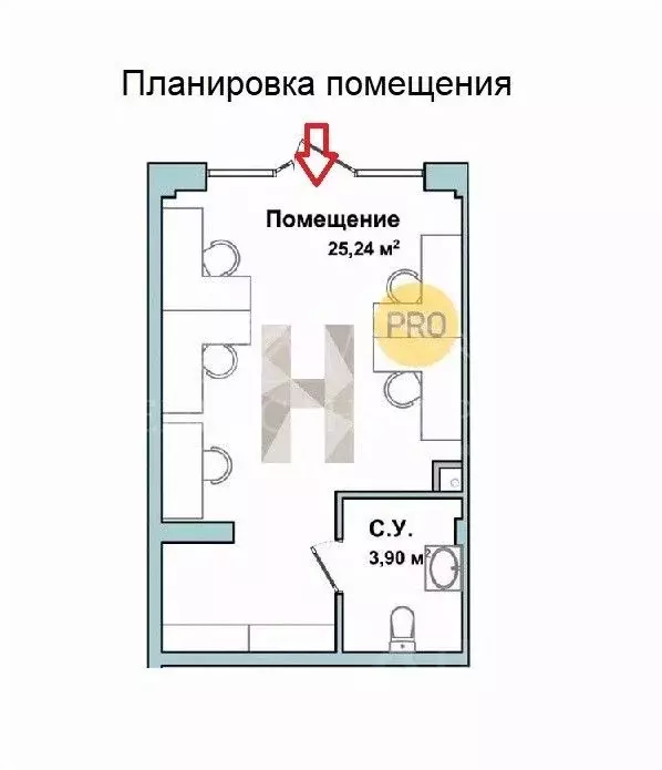 Помещение свободного назначения в Севастополь ул. Летчиков, 10 (29 м) - Фото 1