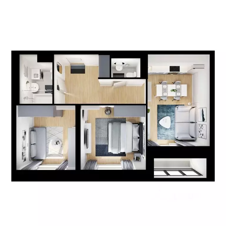 2-к кв. Приморский край, Владивосток ул. Борисенко, 48к4 (54.8 м) - Фото 2