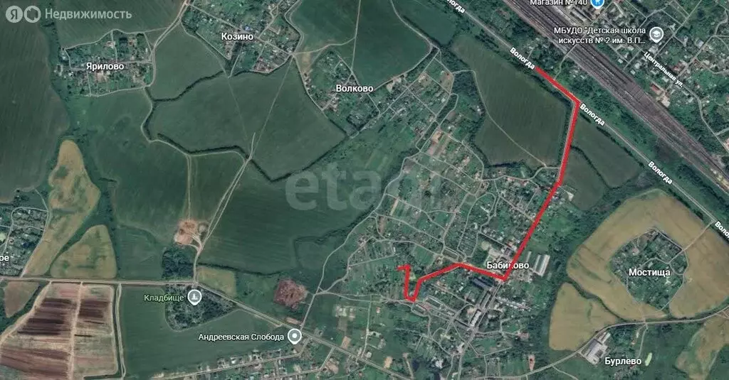 Участок в Вологодский муниципальный округ, посёлок Харачево (6.71 м) - Фото 2