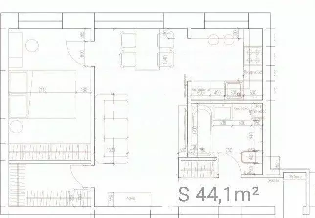 2-к кв. Татарстан, Казань ул. Чехова, 4 (44.1 м) - Фото 2