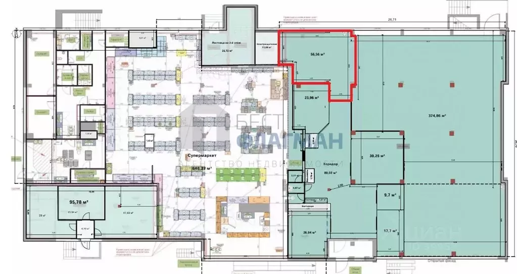 Помещение свободного назначения в Москва ул. Академика Анохина, 42К2 ... - Фото 2