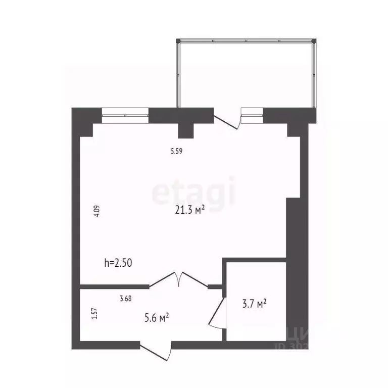 Студия Красноярский край, Красноярск Караульная ул., 38 (30.6 м) - Фото 1