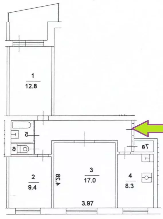 3-к кв. Москва ул. Чечулина, 18 (61.0 м) - Фото 0