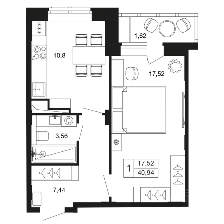 1-к кв. Московская область, Апрелевка Наро-Фоминский городской округ, ... - Фото 1