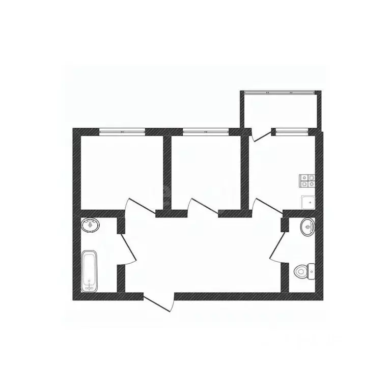 2-к кв. Белгородская область, Белгород Садовая ул., 118ж (62.0 м) - Фото 1
