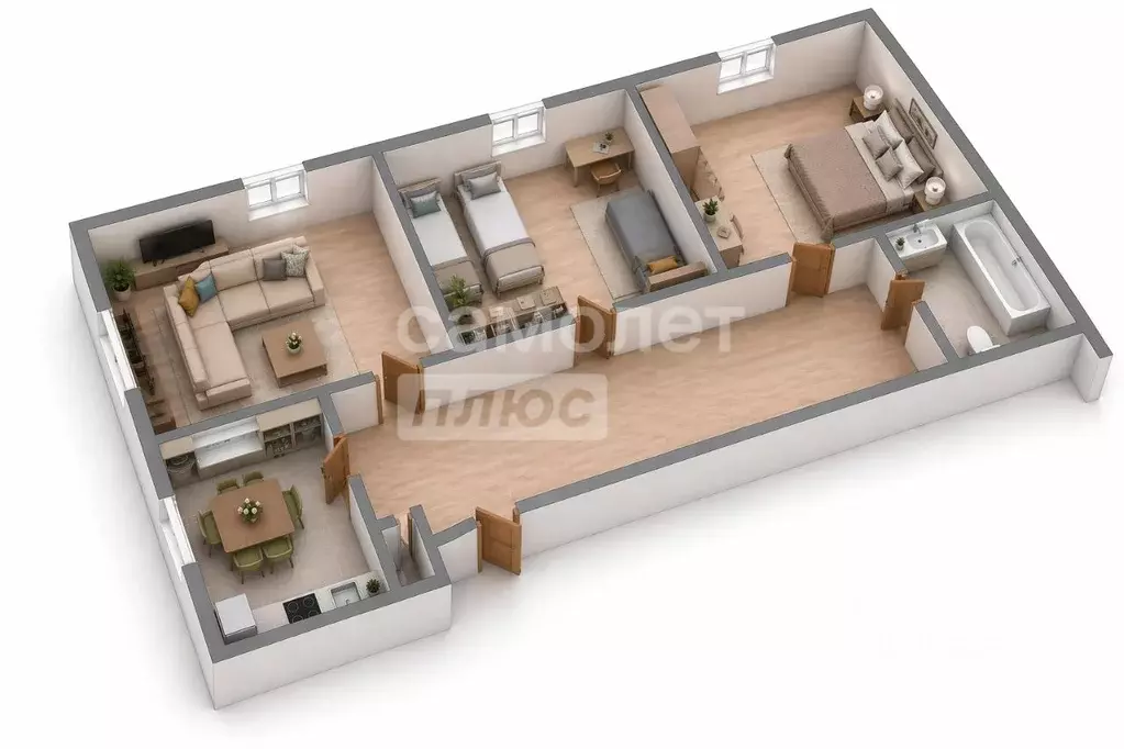 3-к кв. Москва ул. Годовикова, 10 (77.0 м) - Фото 2