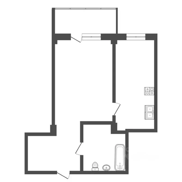 1-к кв. Тюменская область, Тюмень ул. Дмитрия Менделеева, 12 (46.1 м) - Фото 2