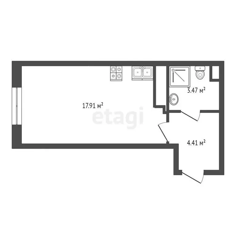 Квартира-студия: Сочи, улица Володарского, 6к3 (25 м) - Фото 0