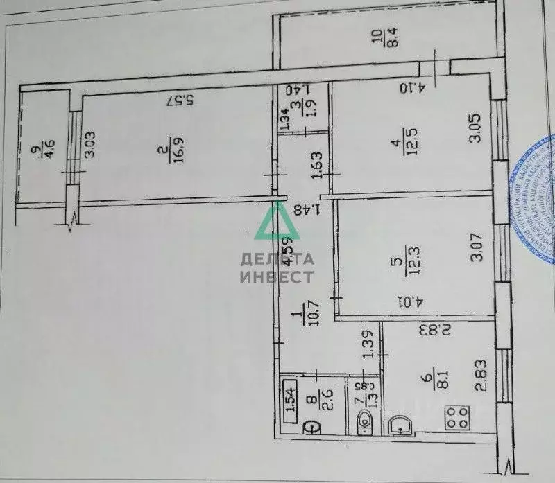 3-к кв. Башкортостан, Уфа ул. Софьи Перовской, 21/3 (66.3 м) - Фото 2