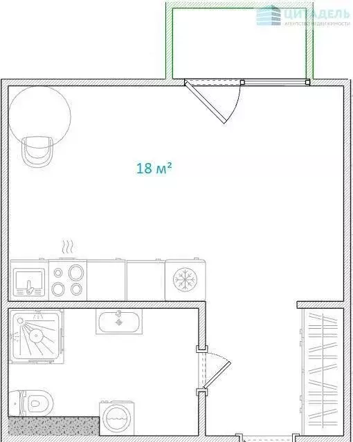 Квартира-студия: Мытищи, улица Стрельбище Динамо, 10 (23 м) - Фото 1