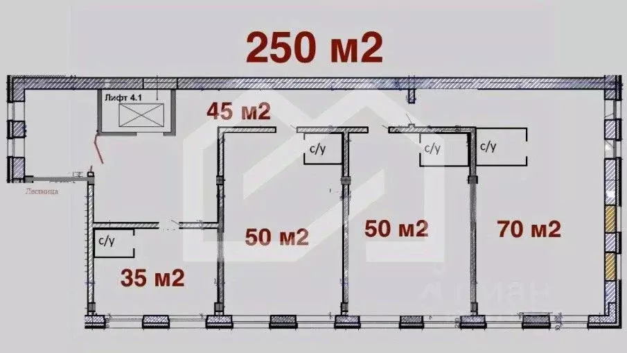 Помещение свободного назначения в Москва ул. Фридриха Энгельса, 46С7 ... - Фото 2