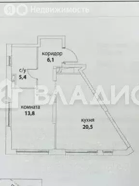 1-комнатная квартира: Москва, улица Крузенштерна, 3к1 (45.6 м) - Фото 1