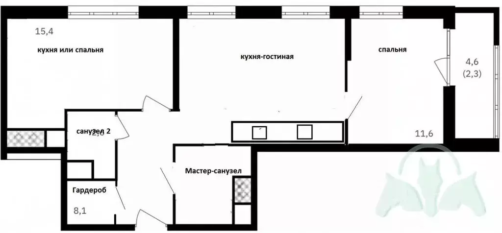 2-к кв. Москва ул. Берзарина, 30Б (64.0 м) - Фото 1