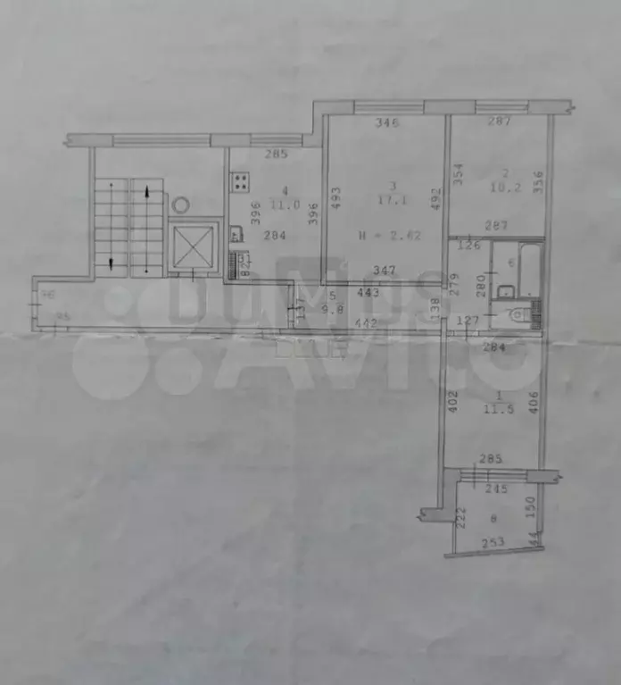 3-к. квартира, 63,2 м, 6/9 эт. - Фото 0