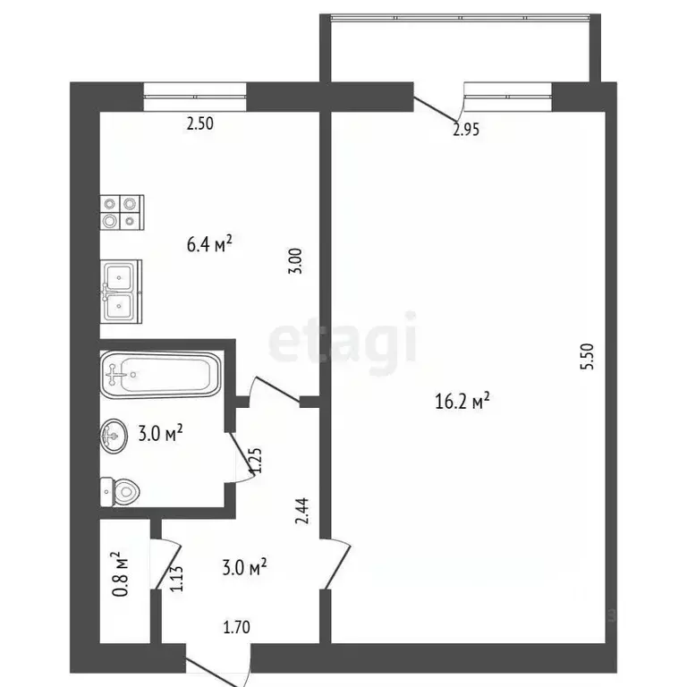 1-к кв. Архангельская область, Котлас просп. Мира, 41 (29.4 м) - Фото 1