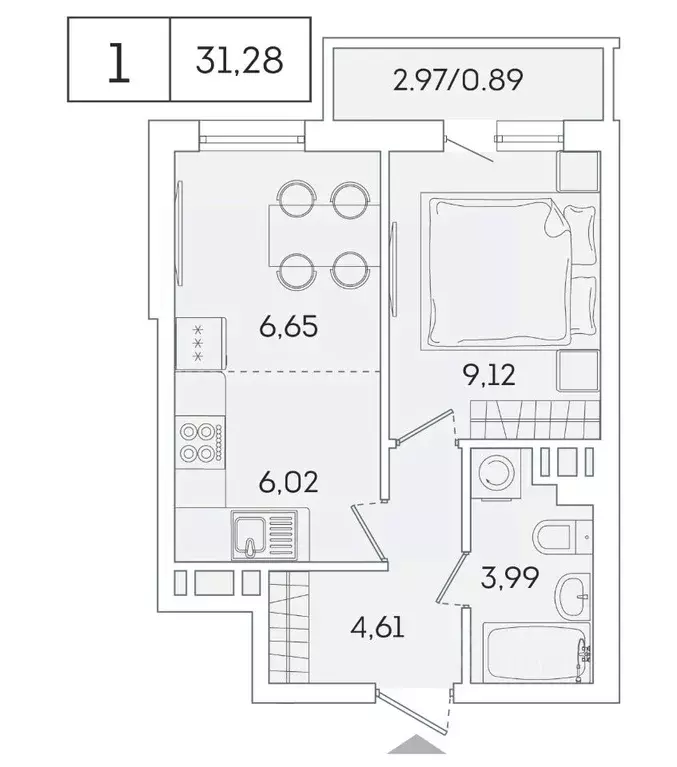1-к кв. Ленинградская область, Мурино Всеволожский район, ул. ... - Фото 1