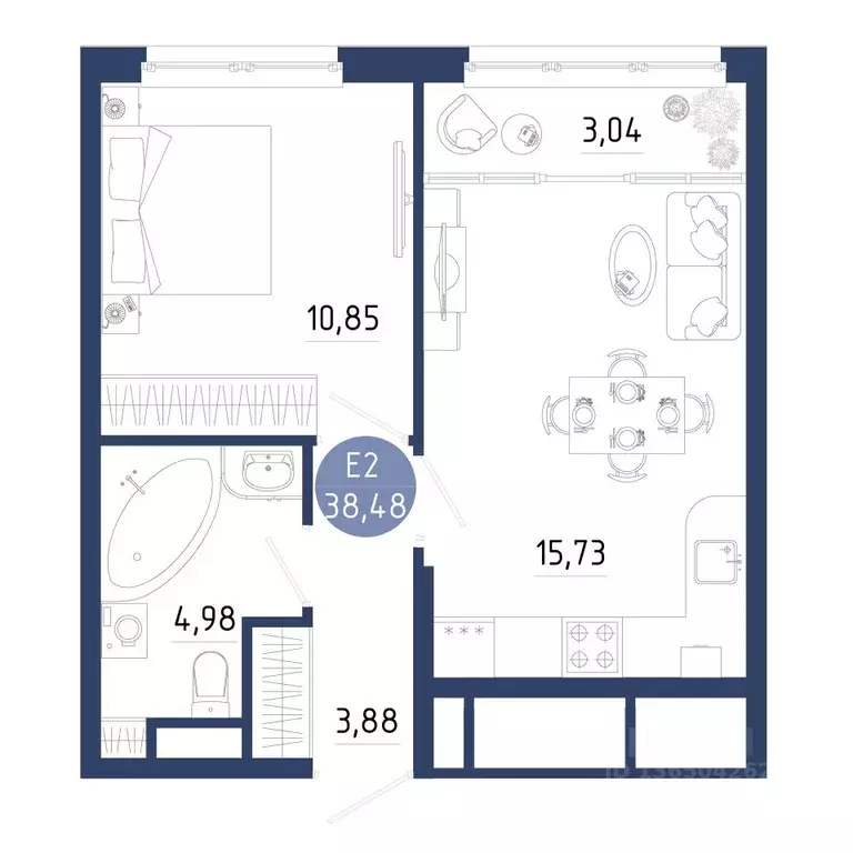 1-к кв. Рязанская область, Рязанский муниципальный округ, с. Дядьково ... - Фото 1