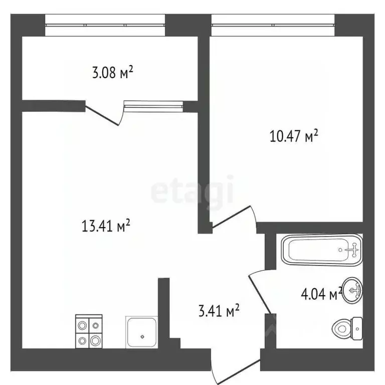 1-к кв. Калужская область, Калуга Тепличная ул., 1 (34.41 м) - Фото 1