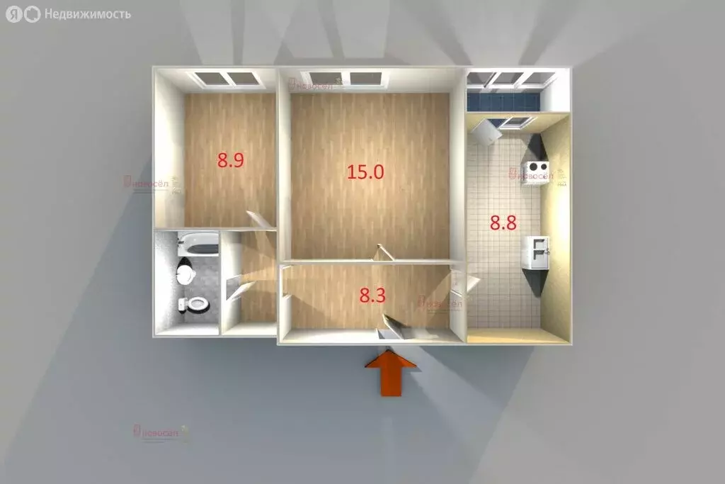 2-комнатная квартира: Екатеринбург, Даниловская улица, 12 (44 м) - Фото 1