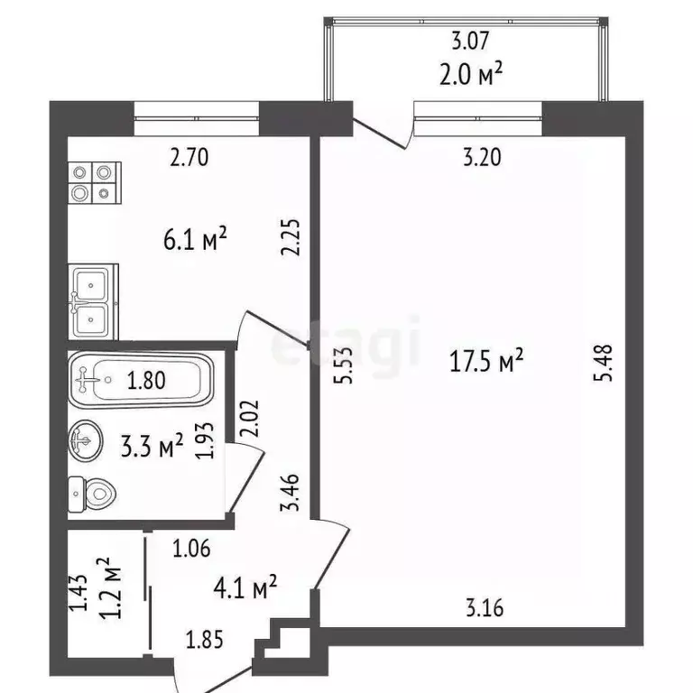 1-к кв. Башкортостан, Стерлитамак Шахтау мкр, ул. Карла Либкнехта, 16 ... - Фото 2