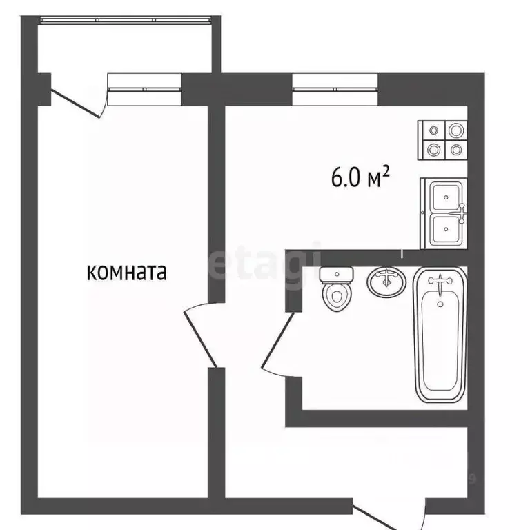 1-к кв. Ростовская область, Таганрог ул. Чехова, 305 (31.7 м) - Фото 1