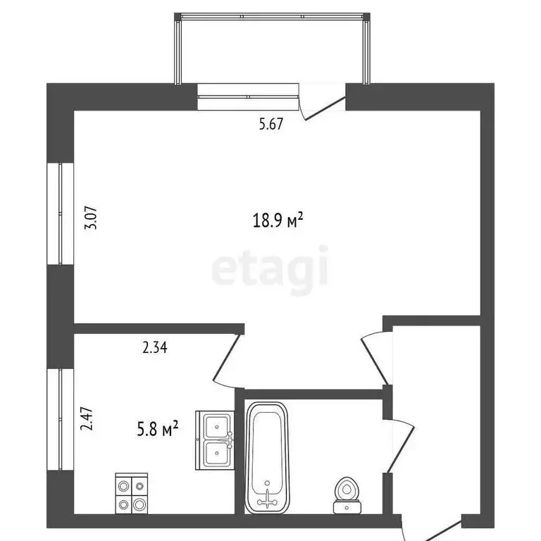 1-комнатная квартира: Петропавловск-Камчатский, улица Максутова, 12 ... - Фото 1