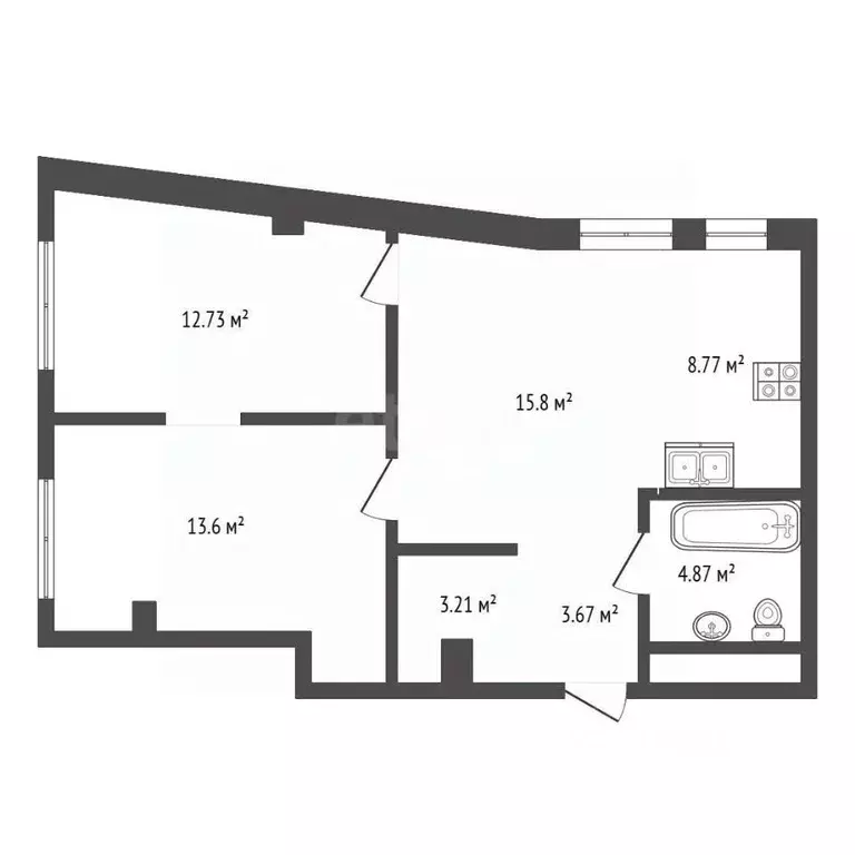 2-к кв. Московская область, Химки Новогорск мкр, ул. Заречная, 4к1 ... - Фото 2
