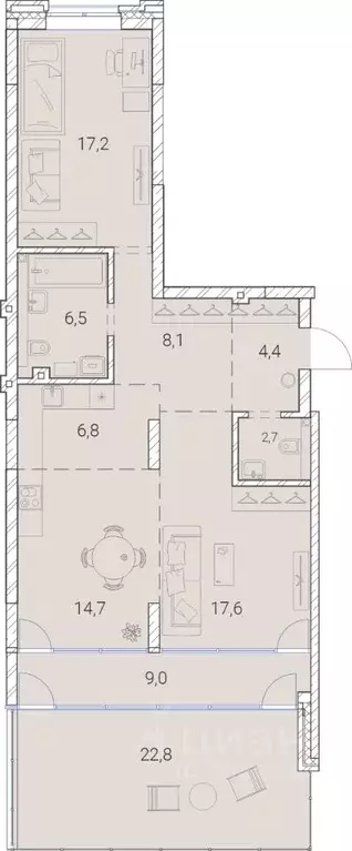 3-к кв. Новосибирская область, Новосибирск Овражная ул., 2А (109.8 м) - Фото 1