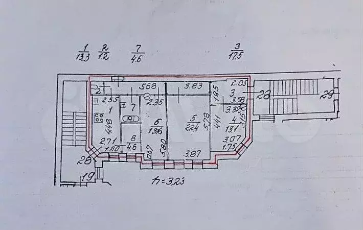 3-к. квартира, 90,3 м, 5/6 эт. - Фото 0