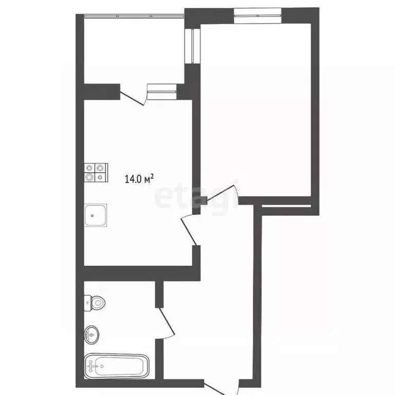 1-к кв. Тюменская область, Тюмень ул. Михаила Сперанского, 37 (37.7 м) - Фото 1