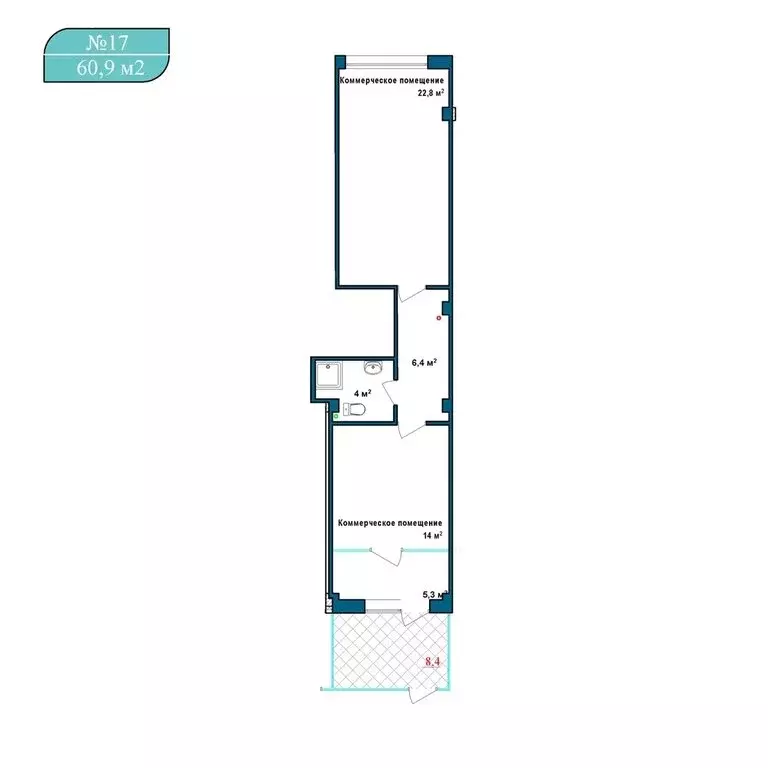 Торговая площадь (60.9 м) - Фото 0