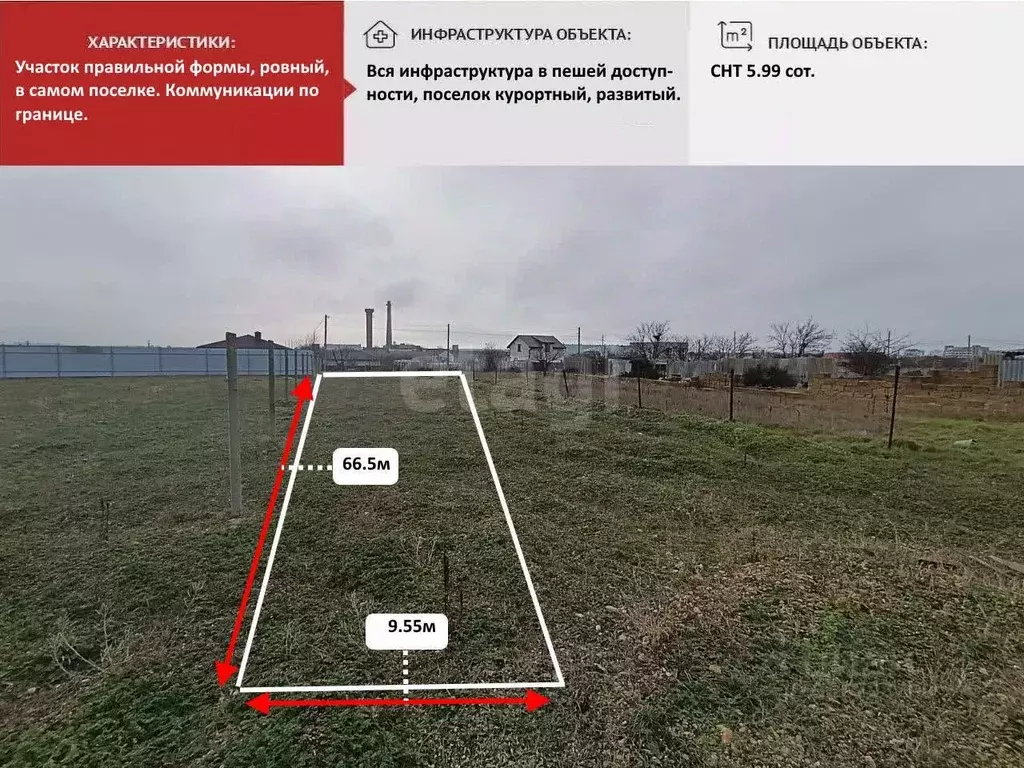 Участок в Крым, Симферопольский район, Николаевка пгт  (5.99 сот.) - Фото 1