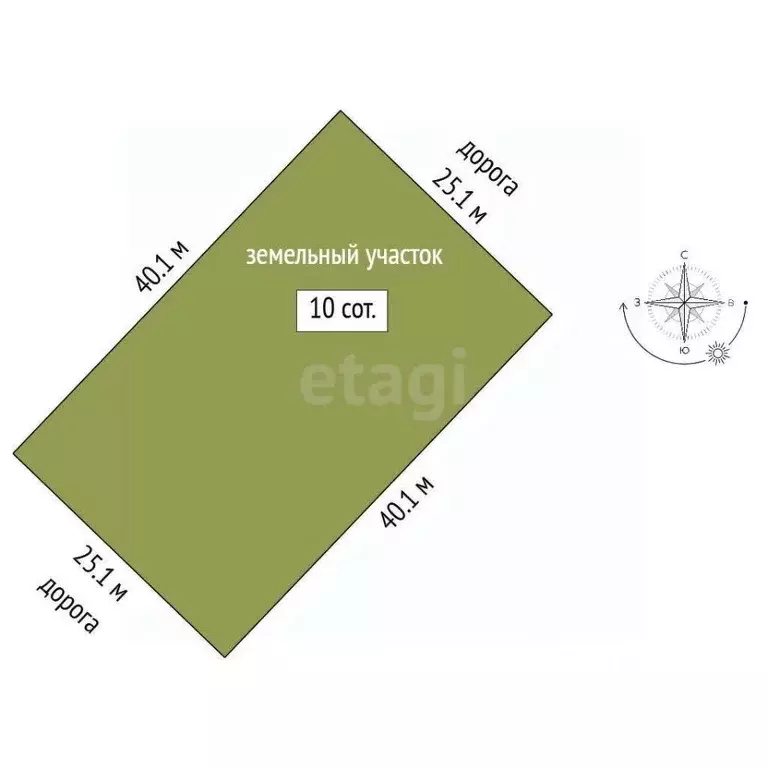 Участок в Костромская область, Нерехта ул. Фадеева (10.0 сот.) - Фото 1