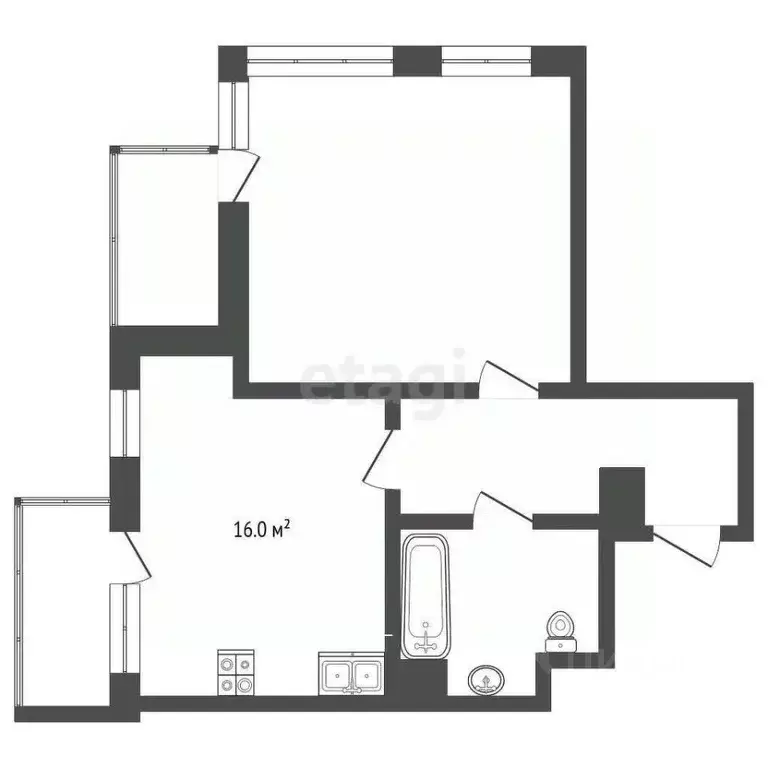 1-к кв. Самарская область, Самара Ново-Садовая ул., 106Н (55.0 м) - Фото 2