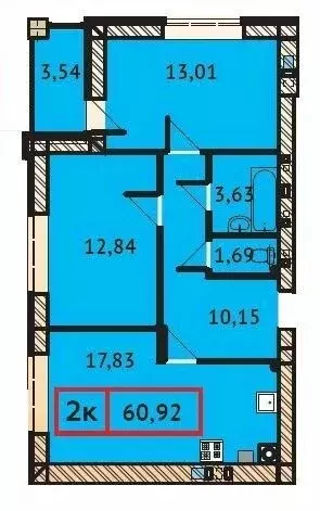 2-к кв. Ивановская область, Иваново Ивановская ул. (60.92 м) - Фото 0