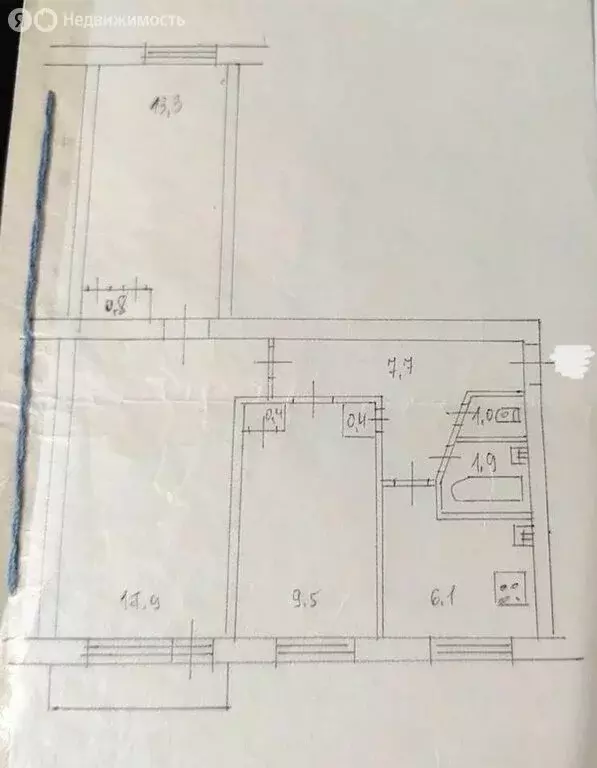 3-комнатная квартира: Новокуйбышевск, улица Дзержинского, 14 (60 м) - Фото 1