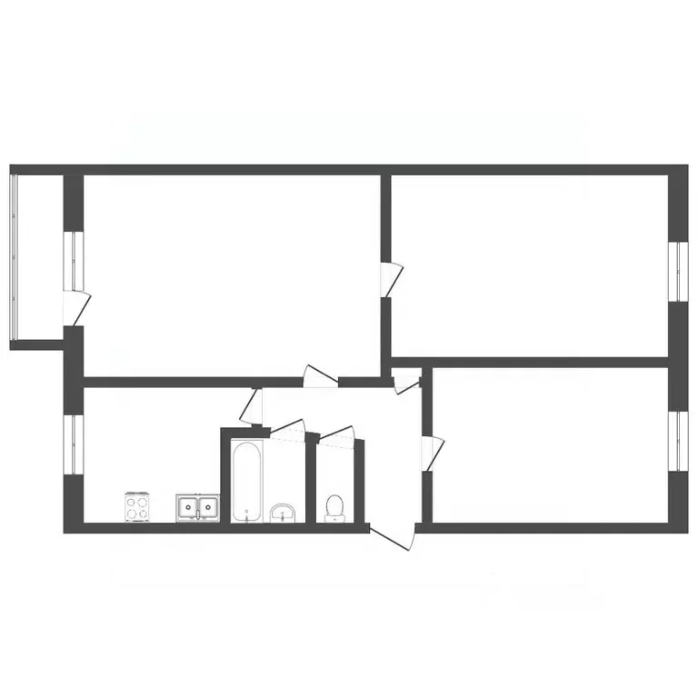 3-к кв. Пермский край, Пермь Парковый просп., 6 (60.7 м) - Фото 1