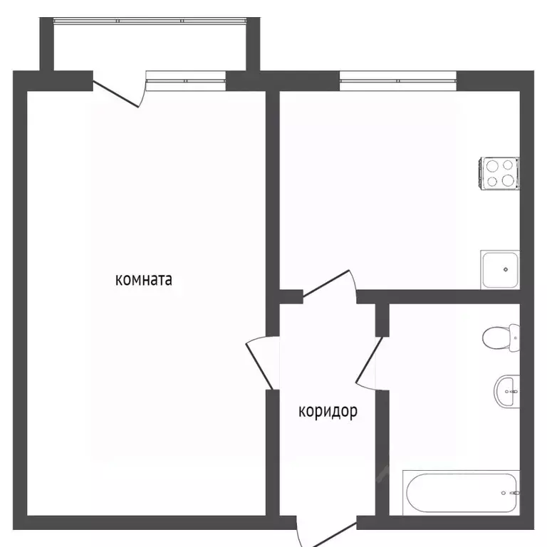1-к кв. Челябинская область, Челябинск ул. Трубников, 7 (31.0 м) - Фото 2