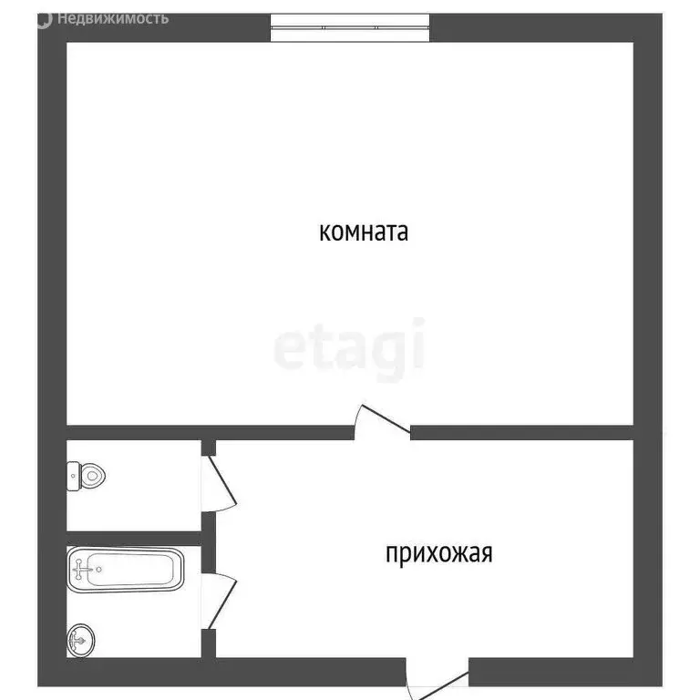 1к в -комнатной квартире (20 м) - Фото 1