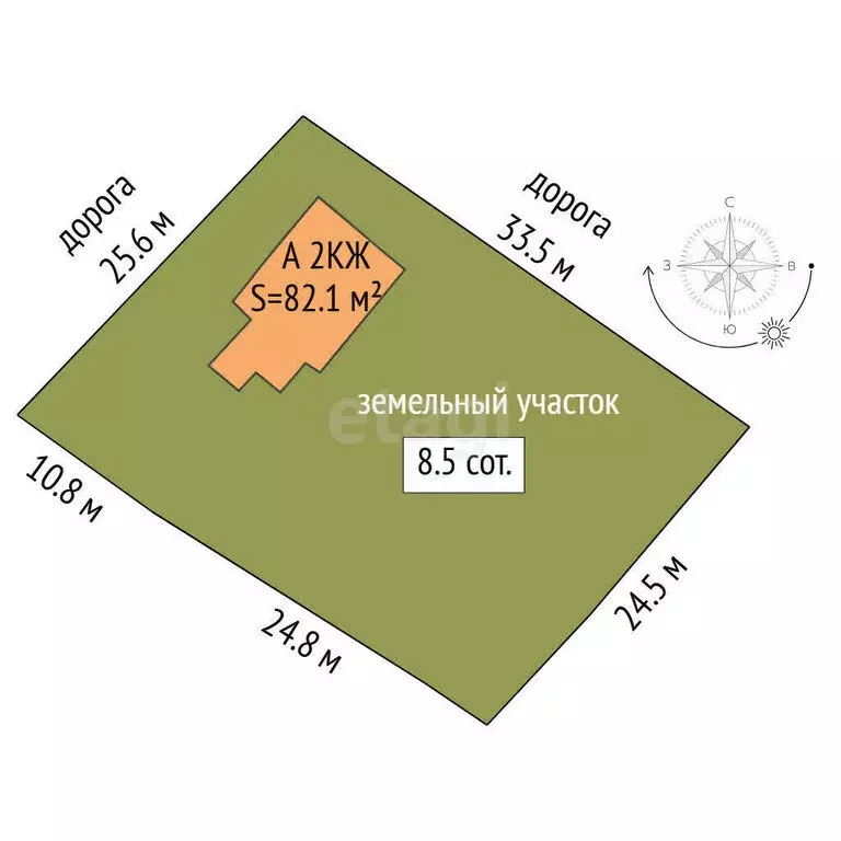 Дом в посёлок Новотарманский, Дачная улица (82.1 м) - Фото 1