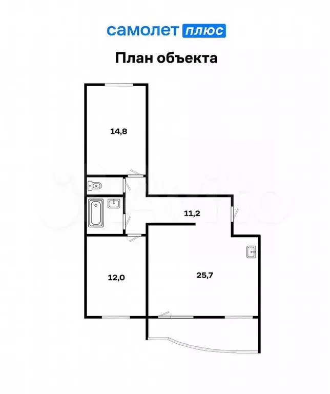3-к. квартира, 78 м, 5/16 эт. - Фото 0