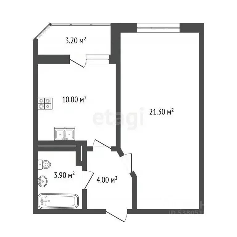 1-к кв. Ростовская область, Ростов-на-Дону ул. Берберовская, 32с2 ... - Фото 0