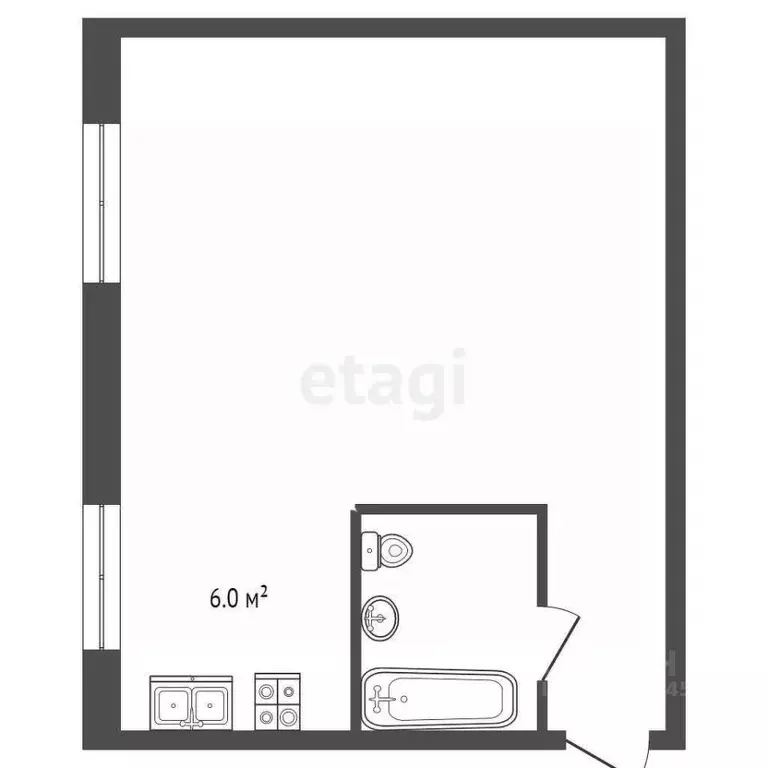 1-к кв. Ханты-Мансийский АО, Нефтеюганск 2-й мкр, 13 (29.0 м) - Фото 1