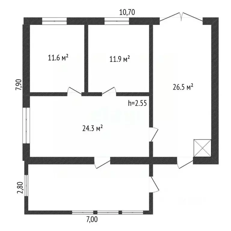 Дом в Амурская область, Благовещенский район, с. Волково Спортивный ... - Фото 1