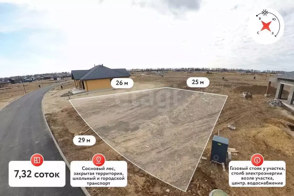 Участок в Тюменская область, Тюменский муниципальный округ, с. ... - Фото 2