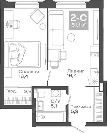 2-к кв. Новосибирская область, Новосибирск Академгородок мкр, ул. Мусы ... - Фото 0