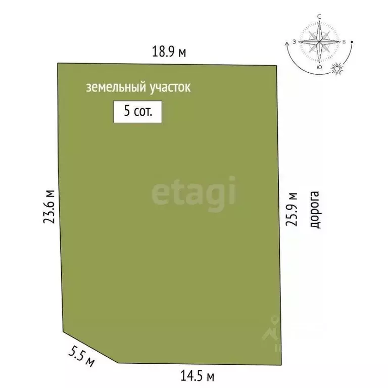 Участок в Крым, Керчь Дельфин садовое товарищество, ул. Солнечная (5.0 ... - Фото 2
